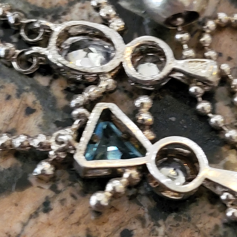Sterling Silver Birthstone Boy & Girl Charm Chain & Pendant - Picture 4 of 9